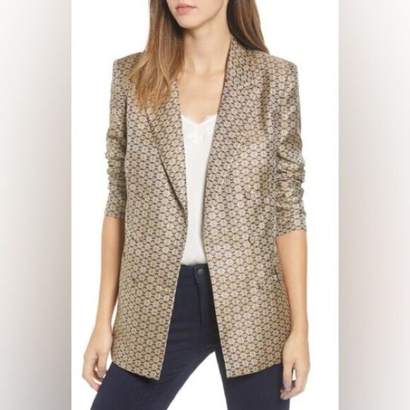 WAYF Finn and Pelham Metallic Floral Jacket and Skirt Set - Picture 6 of 6